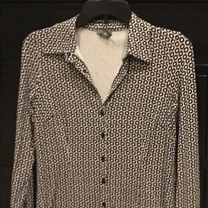 Black and white blouse